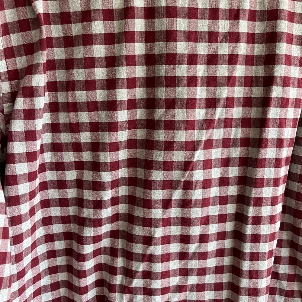 Men's Red & Grey Plaid Button Down Shirt - Picture 8 of 8